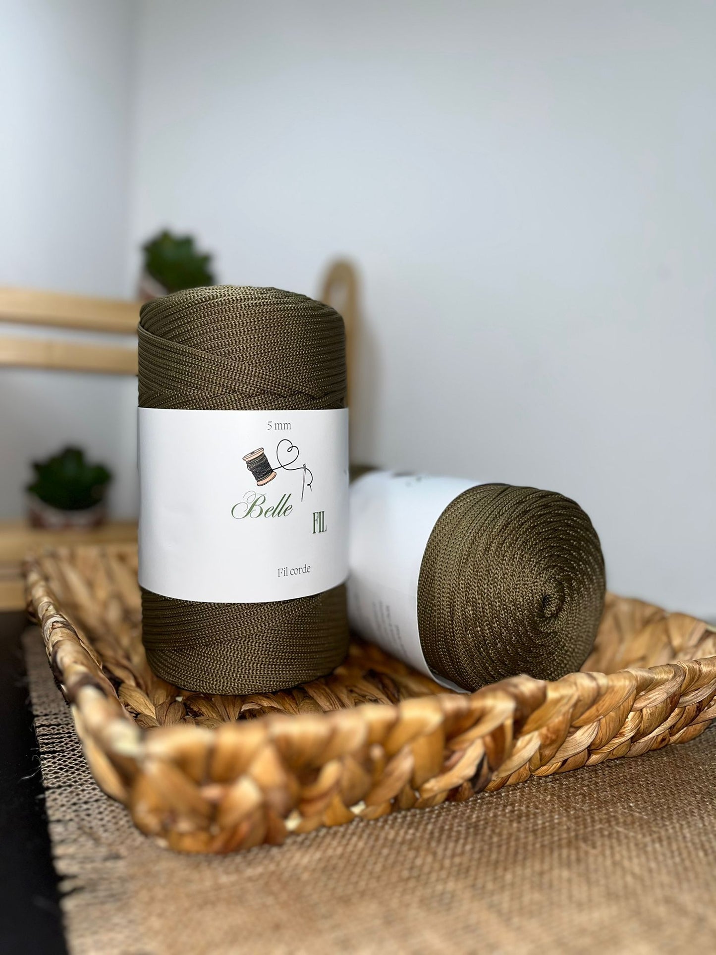Fil corde vert kaki