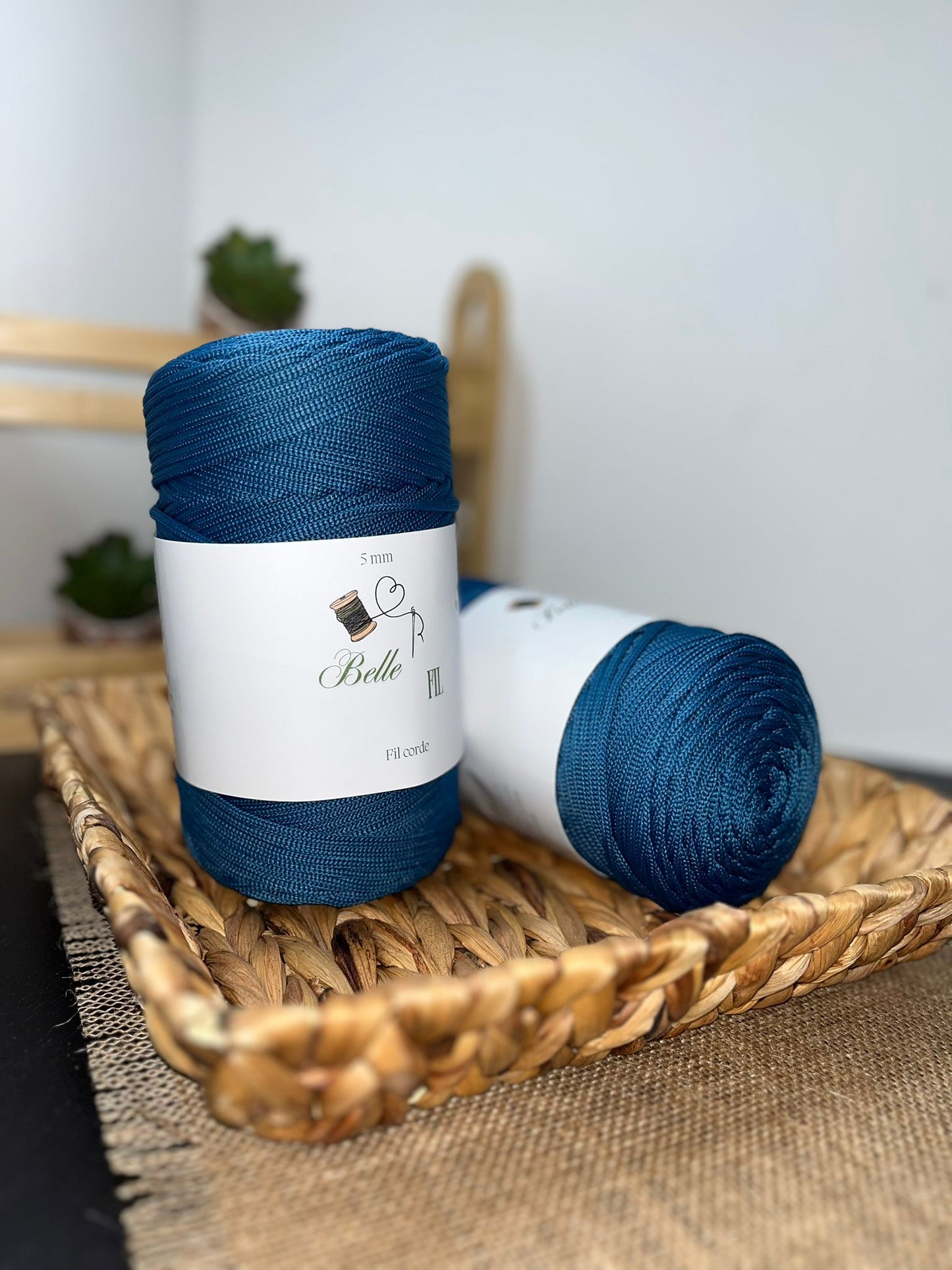 Fil corde bleu jean foncé